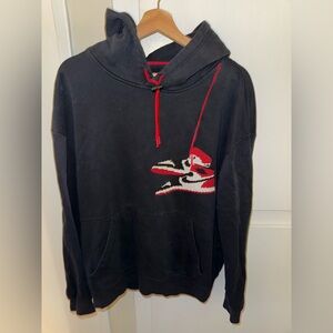 Jordan Black Hoodie with Red Graphic